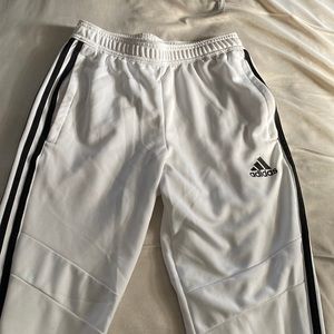 Adidas white track pants men small
